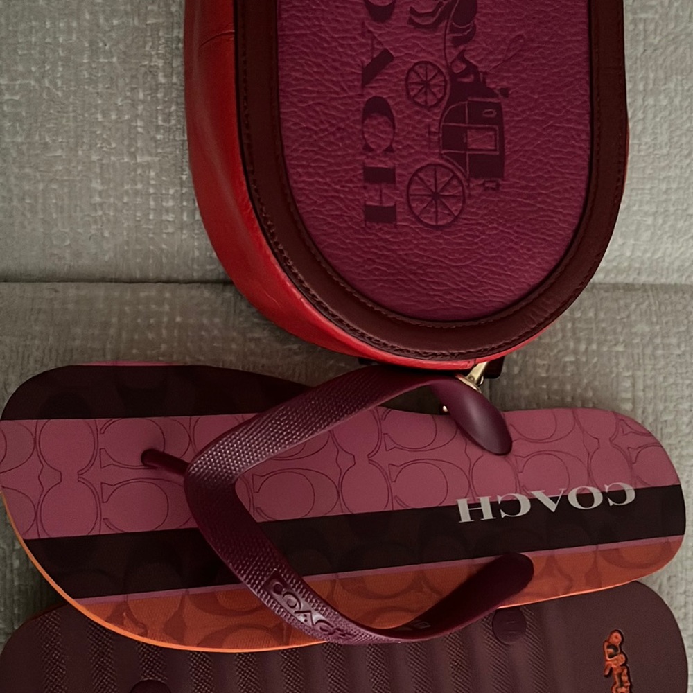 Coach crossbody & flip flops